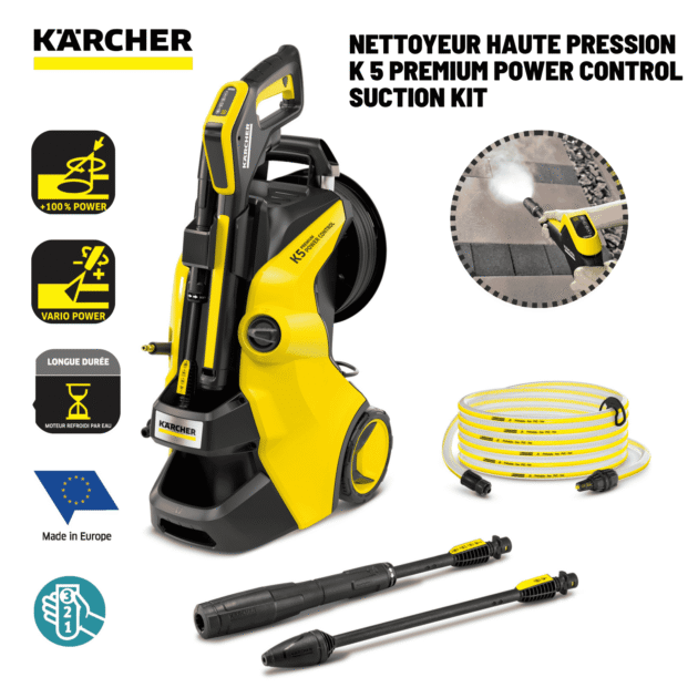 KARCHER Nettoyeur haute pression K 5 Premium Power Control Suction Kit