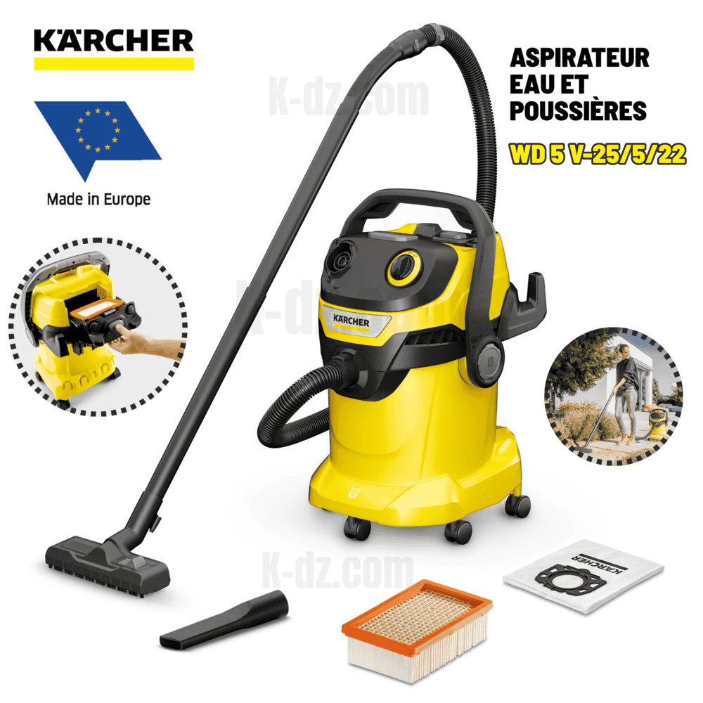 KARCHER Aspirateur eau et poussières WD 5 V-25/5/22 1 KARCHER Aspirateur eau et poussières WD 5 V-25/5/22