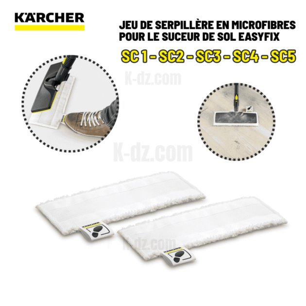Jeu de serpillère en microfibres pour le suceur de sol EasyFix KARCHER