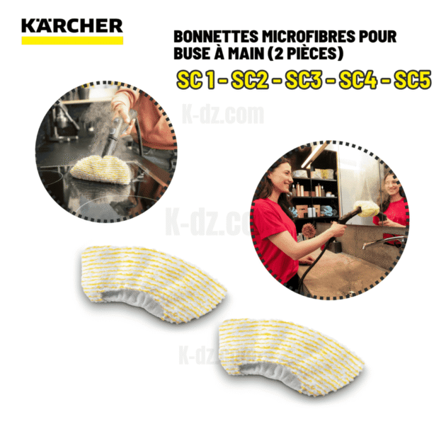 Bonnettes microfibres pour buse à main (2 pièces)