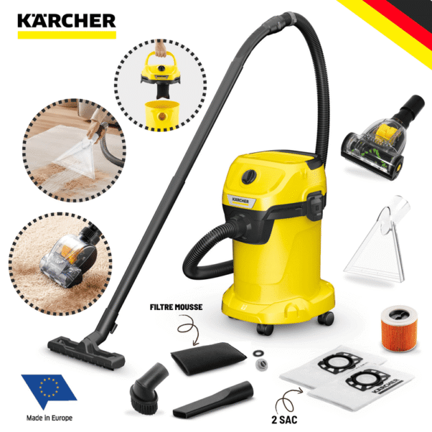 KARCHER Aspirateur eau et poussières WD 3 V-19/4/20 PLUS ACC