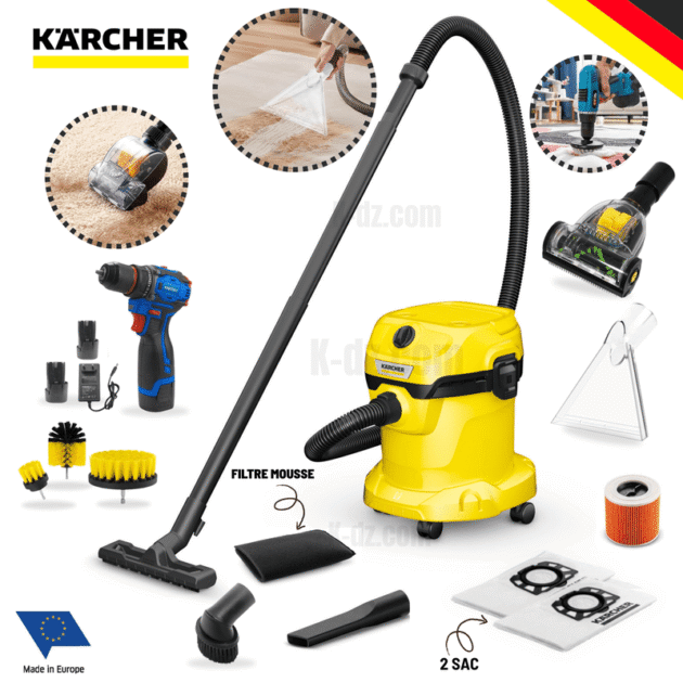 KARCHER Aspirateur eau et poussières WD 2 Plus V-15/4/18/C KIT LIFTING MAX