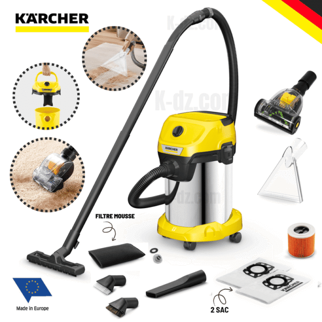 KARCHER Aspirateur eau et poussières WD 3 S V-19/4/20 Suc. Br. Kit PLUS ACC