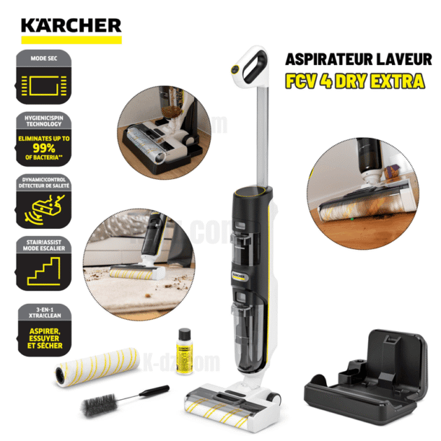 Aspirateur laveur KARCHER FCV 4 Dry Extra