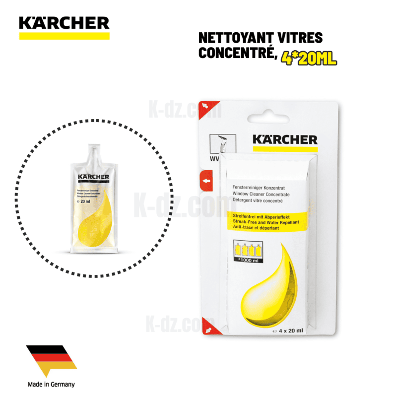 Nettoyant vitres concentré KARCHER RM 503, 4*20ml 1 Nettoyant vitres concentré KARCHER RM 503, 4*20ml