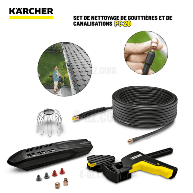 Set de nettoyage de gouttières et de canalisations KARCHER PC 20