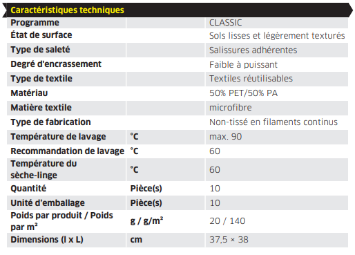 LINGETTE EN MICROFIBRE MICROSPUN JAUNE karcher algerie