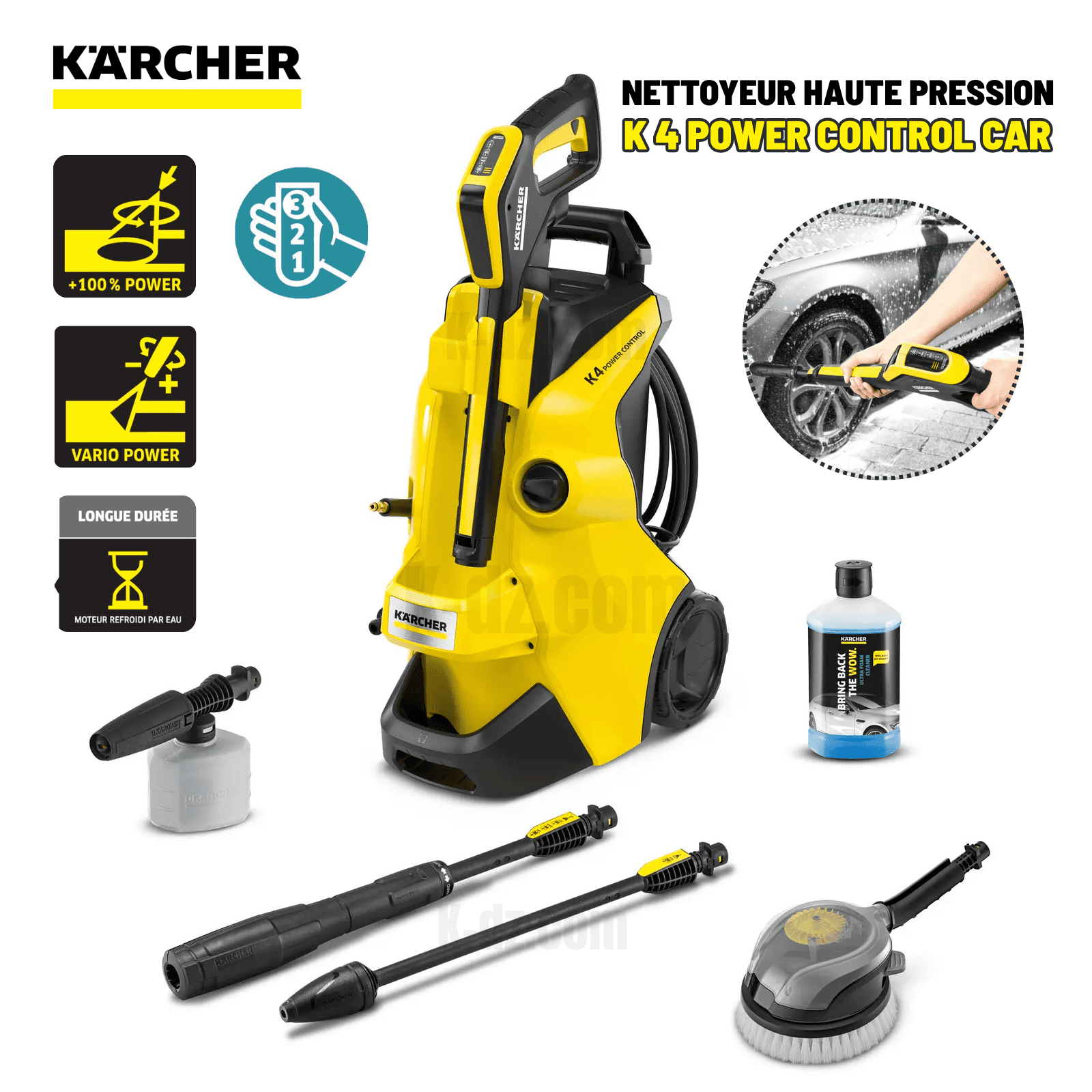 Nettoyeur haute pression KARCHER K 4 POWER CONTROL CAR 1 Nettoyeur haute pression KARCHER K 4 POWER CONTROL CAR