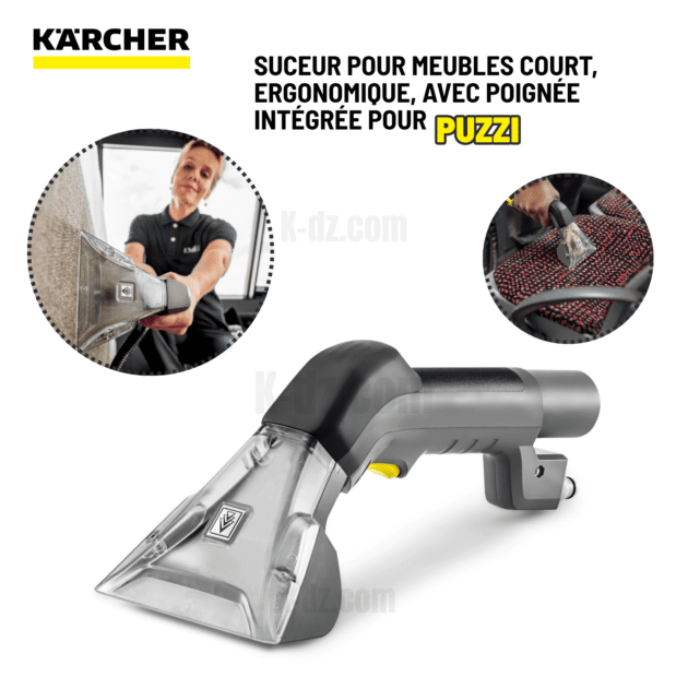 Suceur pour meubles court, ergonomique, avec poignée intégrée pour KARCHER Puzzi